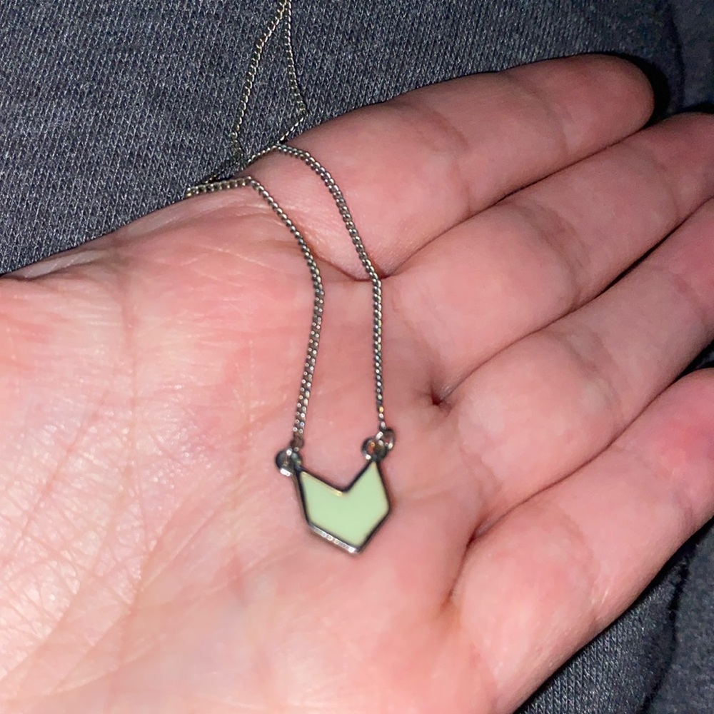 mint green arrow necklace
